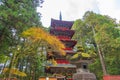 Pagoda of Toshogu shrine in autumn, Nikko, Tochigi, Japan