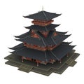 Pagoda Tower Isolated Royalty Free Stock Photo