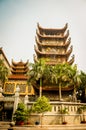 Pagoda of Tran Quoc temple in Hanoi, Vietnam , retro filter