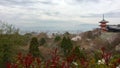 Pagoda in UNESCO Kiyomizu-dera Buddhist Temple overlooking Kyoto, Japan Royalty Free Stock Photo