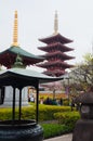 Pagoda view in Sensoji temple, Tokyo Japan