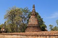 Pagoda at Wat Mahaeyong, the ruin of a Buddhist temple in the Ayutthaya historical park Royalty Free Stock Photo