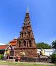 Pagoda in Wat Phra That Hariphunchai at Lamphun north of Thailand