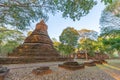 Pagoda at Wat Phra Non Reclining Buddha temple in Kamphaeng Phet Historical Park, UNESCO World Heritage site