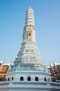 The pagoda in Wat Pra Kaew, The Grand Palace, blue sky, Thailand Royalty Free Stock Photo
