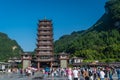 Pagoda at Wulingyuan entrance to the Zhangjiajie national park