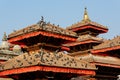 Pagodas at Durbar Square in Kathmandu Royalty Free Stock Photo