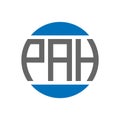 PAH letter logo design on white background. PAH creative initials circle logo concept. PAH letter design