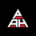 PAH triangle letter logo design with triangle shape. PAH triangle logo design monogram. PAH triangle vector logo template with red Royalty Free Stock Photo