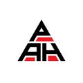 PAH triangle letter logo design with triangle shape. PAH triangle logo design monogram. PAH triangle vector logo template with red Royalty Free Stock Photo