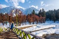 Beautiful View of Betab Valley during winter season, near Pahalgam, Kashmir, India Royalty Free Stock Photo