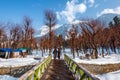 Beautiful View of Betab Valley during winter season, near Pahalgam, Kashmir, India Royalty Free Stock Photo