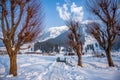 Beautiful View of Betab Valley during winter season, near Pahalgam, Kashmir, India Royalty Free Stock Photo