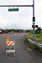 Pahoa, Hawaii, United States, June 5 2018: Because of a volcanic eruption of the volcano Kilauea closed road in Pahoa.