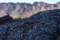 Pahoehoe lava texture closeup Royalty Free Stock Photo