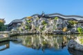 Pai Lau Gateway of the The Dunedin Chinese Garden in New Zealand, this elaborate archway represents `the face` of the garden. Royalty Free Stock Photo