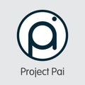 PAI - Project Pai. The Logo of Coin or Market Emblem.