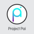 PAI - Project Pai. The Logo of Money or Market Emblem.