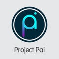 PAI - Project Pai. The Trade Logo of Coin or Market Emblem.