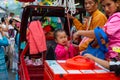 Small child crying at Hoy Sang Long celebrations,Northern Thailand