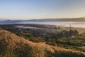 Pai Thailand landscape with mist in the valleys at sunrise Royalty Free Stock Photo