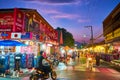 Busy Walking street, Pai, Thailand