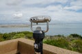 Paid binocular telescope on the tip of the Point Loma Peninsula in San Diego, California, USA. Royalty Free Stock Photo