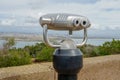 Paid binocular telescope on the tip of the Point Loma Peninsula in San Diego, California, USA. Royalty Free Stock Photo