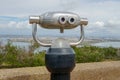 Paid binocular telescope on the tip of the Point Loma Peninsula in San Diego, California, USA. Royalty Free Stock Photo