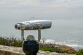 Paid binocular telescope on the tip of the Point Loma Peninsula in San Diego, California, USA. Royalty Free Stock Photo