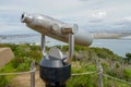 Paid binocular telescope on the tip of the Point Loma Peninsula in San Diego, California, USA. Royalty Free Stock Photo