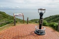 Paid binocular telescope on the tip of the Point Loma Peninsula in San Diego, California, USA. Royalty Free Stock Photo