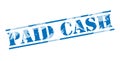 Paid cash blue stamp Royalty Free Stock Photo