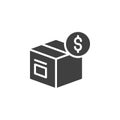 Paid delivery service vector icon