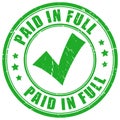 Paid in full grunge stamp Royalty Free Stock Photo