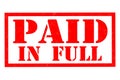 Paid in full rubber Stamp over a white background Royalty Free Stock Photo