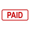 Paid icon vector Royalty Free Stock Photo