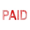 Paid icon vector Royalty Free Stock Photo