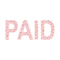 Paid icon vector Royalty Free Stock Photo