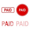 Paid icon vector Royalty Free Stock Photo