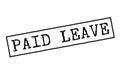 Paid leave black rubber stamp Royalty Free Stock Photo
