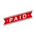 Paid Letter Rubber Stamp Vector Template Royalty Free Stock Photo