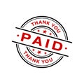 Paid Letter Rubber Stamp Vector Template Royalty Free Stock Photo