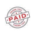 Paid Letter Rubber Stamp Vector Template Royalty Free Stock Photo
