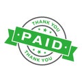 Paid Letter Rubber Stamp Vector Template Royalty Free Stock Photo