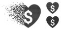 Disintegrating Pixel Halftone Paid Love Icon