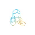 Paid parental leave gradient linear vector icon