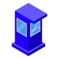 Paid parking control icon, isometric style Royalty Free Stock Photo