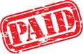 Paid rubber stamp, vector Royalty Free Stock Photo