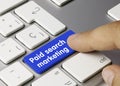 Paid search marketing - Inscription on Blue Keyboard Key